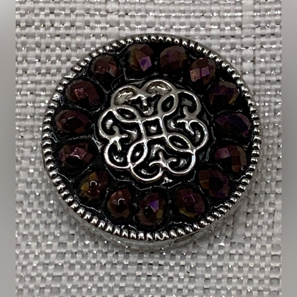 💗Dark Purple Crystal - Beautiful Ginger Snaps & Co. Snap Button